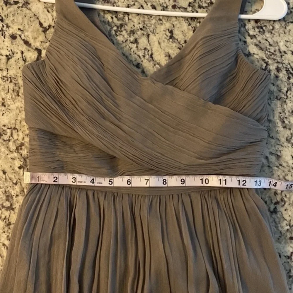 NWT J. Crew Heidi gray silk wrap bodice flare dress
